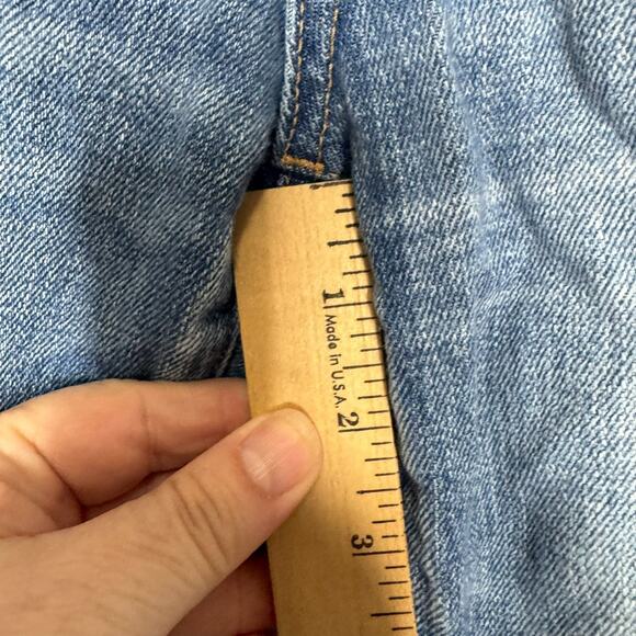 Moussy Vintage MV Jeans Howa Distressed Cropped Medium Blue 28 Japan - Picture 7 of 8